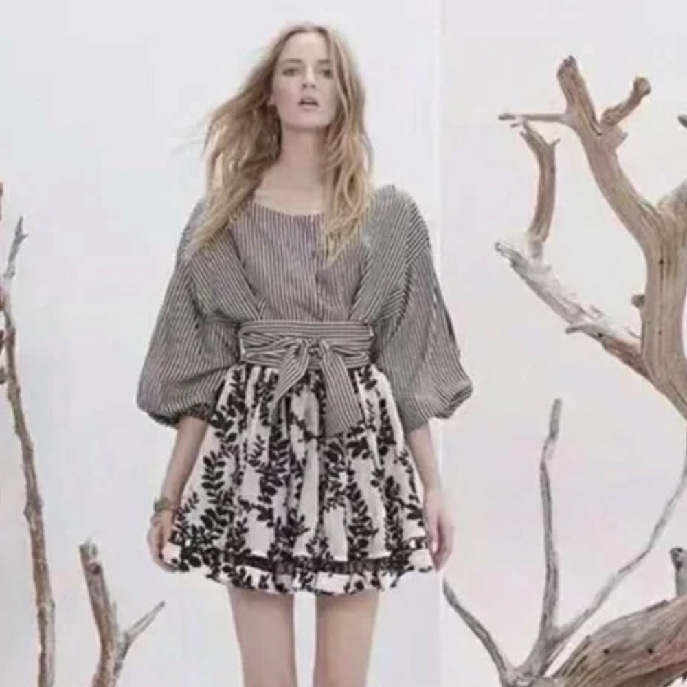 Like new Zimmermann top and skirt set